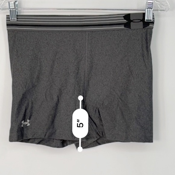 Under Armour Gray Compression Athletic Shorts M Activewear Gym Pilates 102-46 - Picture 6 of 12